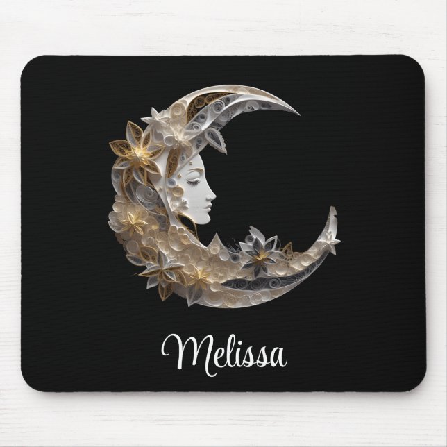  Beautiful Face in the Moon Mouse Mat (Front)