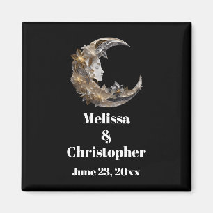 Beautiful Face in the Moon Wedding Magnet