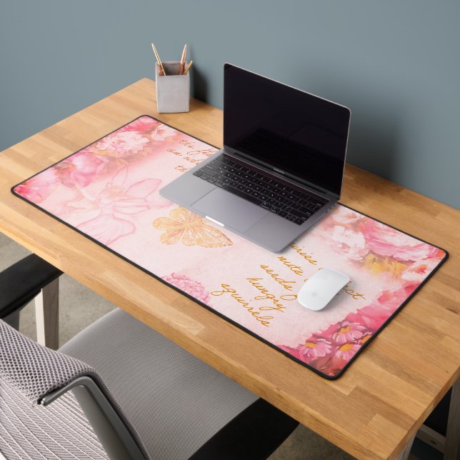 Beautiful Fairies Flowers And Butterflies  Desk Mat (Office 2)