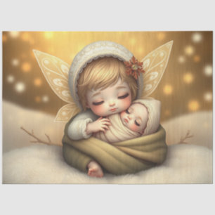 Beautiful Fairy and Baby Fantasy Art Tissue Paper