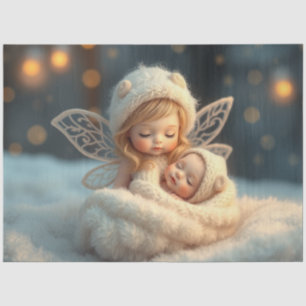 Beautiful Fairy and Baby Fantasy Art Tissue Paper