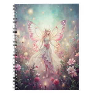 Beautiful Fairy in Garden Notebook