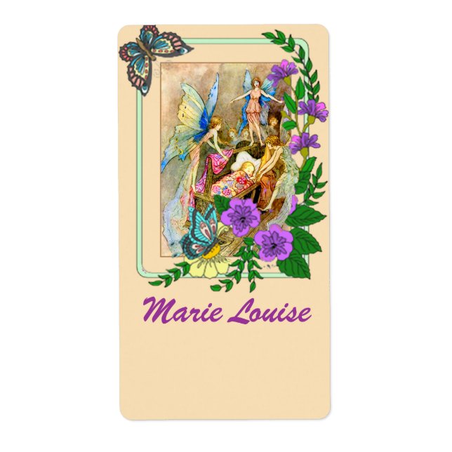 Beautiful Fairy Motif Nameplates /Bookplates (Front)