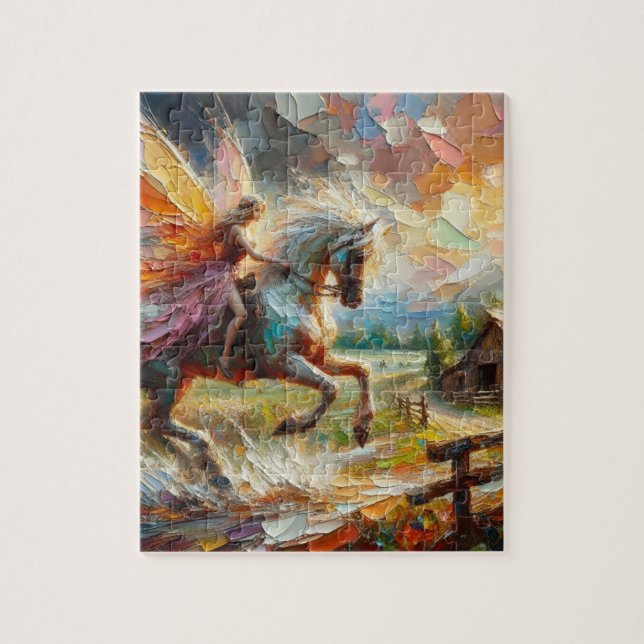 Beautiful Fairy on Horseback Jigsaw Puzzle (Vertical)