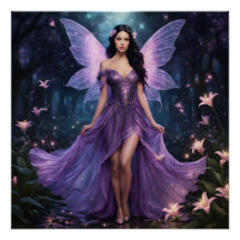 Beautiful fairy Poster print 