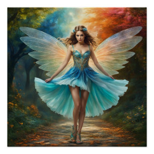 Beautiful fairy Poster print