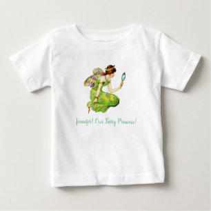 Beautiful Fairy Princess with Customised Name Baby T-Shirt