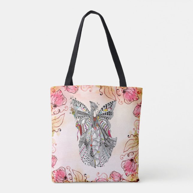 Beautiful Fairy Queen Fantasy Tote Bag (Back)