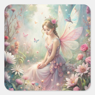 Beautiful Fairy Square Sticker