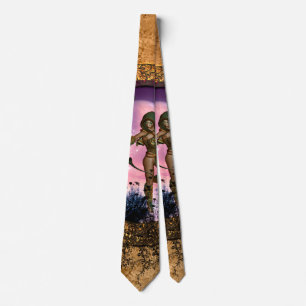 Beautiful fairy with arrow and bow tie