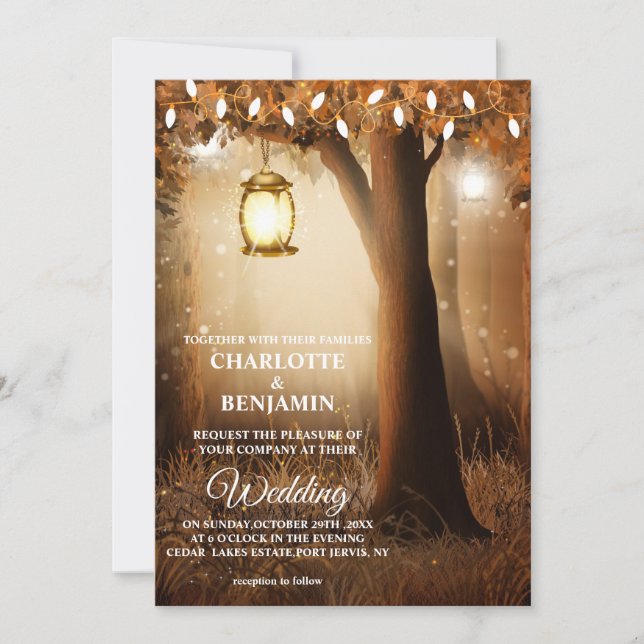  Beautiful Fairytale Enchanted Forest Wedding  Invitation (Front)