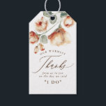 Beautiful Fall Flowers Wedding Thank You Gift Tags<br><div class="desc">Fall floral boho wedding tags</div>