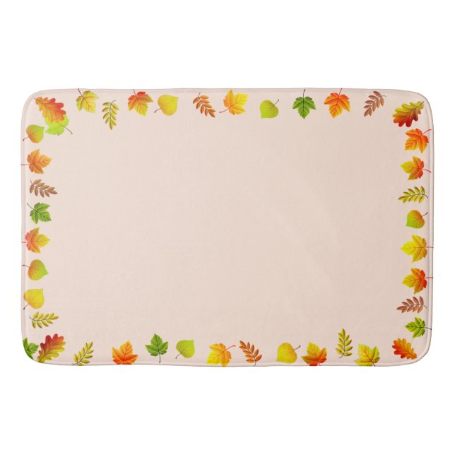 Beautiful Fall Leaves Bath Mat (Front)