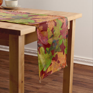 Beautiful Fall Leaves Pattern  Long Table Runner