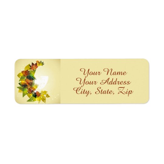 Beautiful Fall Leaves Return Address Label