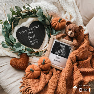 Beautiful fall pregnancy announcement 