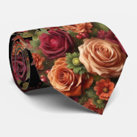 Beautiful Fall Rose Floral Grooms Wedding