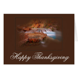 Beautiful Fall Season Stream Thanksgiving Card