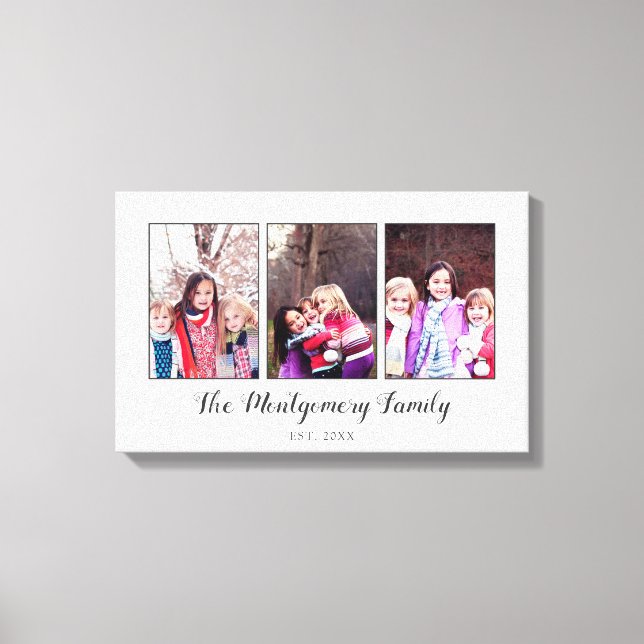 Beautiful Family Photo Collage Canvas Print (Front)