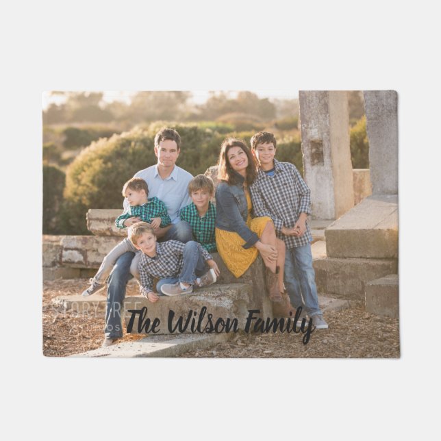 Beautiful Family Photo Doormat (Front)