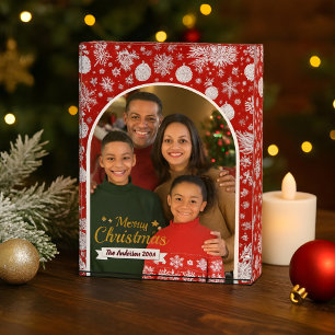 Beautiful Family Photo Merry Christmas Photo Block