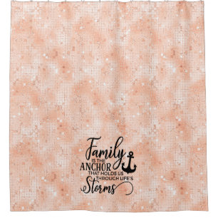 Beautiful Family Quote Shower Curtain