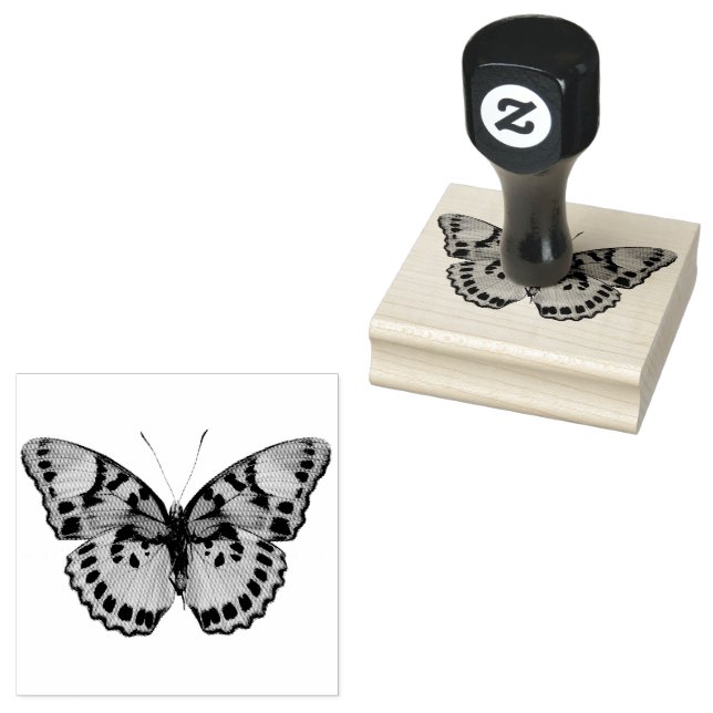 Beautiful Fancy Butterfly II Rubber Stamp (Stamped)