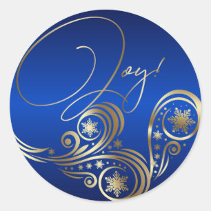 Beautiful Fantasy Blue Classic Round Sticker