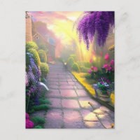 Beautiful Fantasy Cottage Garden Path
