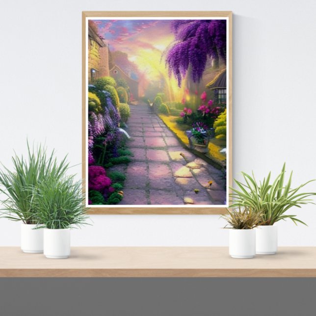 Beautiful Fantasy Cottage Garden Path    Poster (Creator Uploaded)