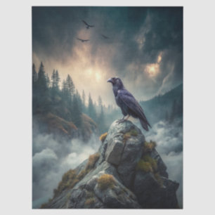 Beautiful Fantasy Gothic Raven  Tissue Paper