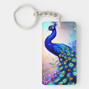 Beautiful Fantasy Peacock Key Ring