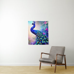 Beautiful Fantasy Peacock  Tapestry