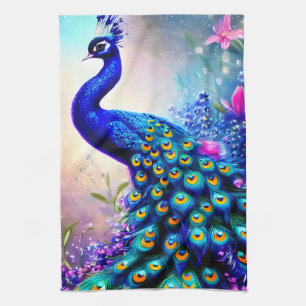 Beautiful Fantasy Peacock  Tea Towel