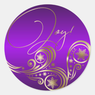 Beautiful Fantasy Purple Classic Round Sticker