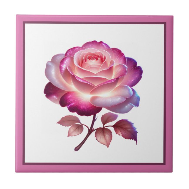 Beautiful Fantasy rose lovers  Tile (Front)