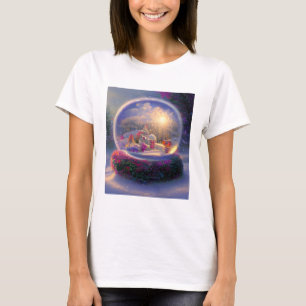 Beautiful Fantasy Snow Globe Holiday  T-Shirt