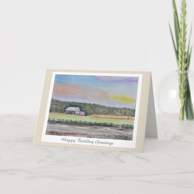 Beautiful Farm For Him Birthday Card (Front)
