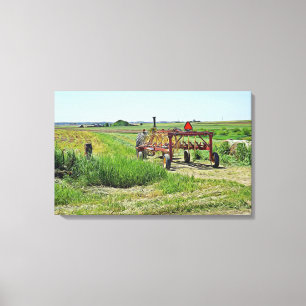 Beautiful Farming Landscape and Tractor Wall Art