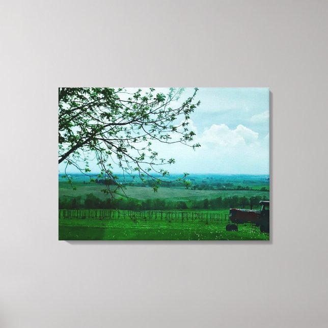 Beautiful Farming Landscape Photography Canvas (Front)