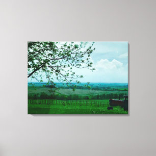 Beautiful Farming Landscape Photography Canvas Print