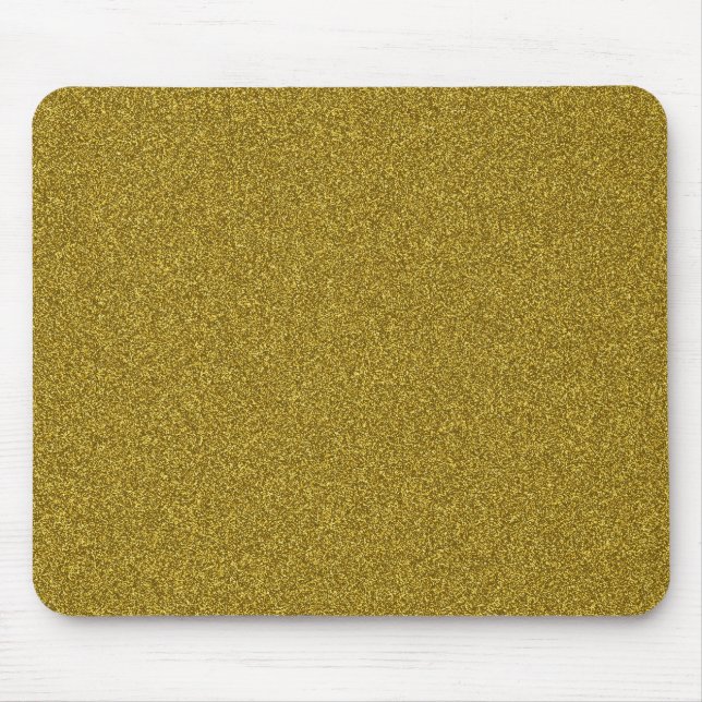Beautiful fashinable girly yellow gold glitter mouse mat (Front)