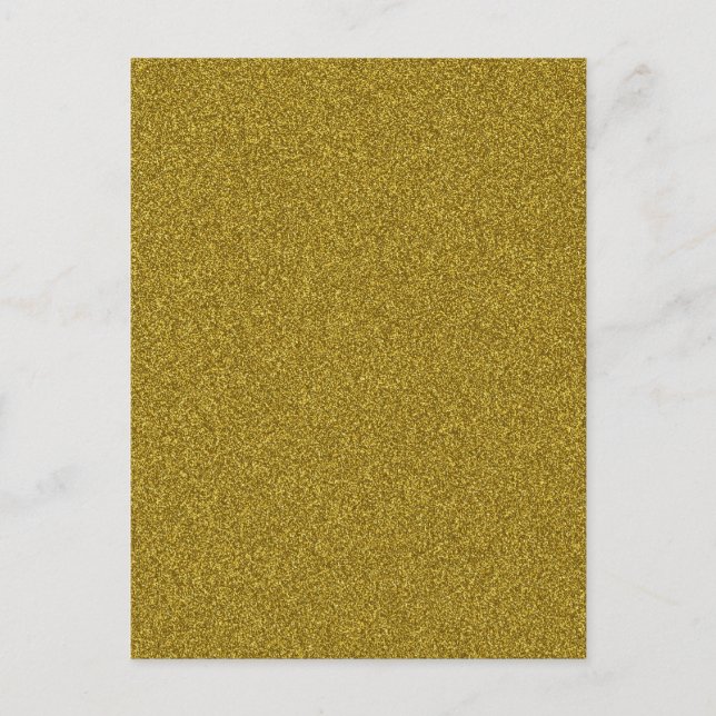 Beautiful fashinable girly yellow gold glitter postcard (Front)