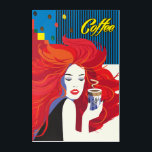 "Beautiful Fashion Woman and Coffee Cup" POP-ART Acrylic Print<br><div class="desc">"Beautiful Fashion Woman and Coffee Cup" POP-ART Painting poster,  Retro,  Design,  Red,  Blue,  Yellow,  bright dynamic colour,  Memphis Style,  Trendy Decoration,  Abstract Red-haired girl,  ginger,  Art,  Modern concept,  Women's Day,  Valentine's Day,  Mother's Day,  Birthday,  Holiday gift,  Anniversary,  Home Decoration,  Home Decor Wallpaper,  breakfast,  luncheon,  brunch,  bite,  menu,  cooking,  cappuccino</div>