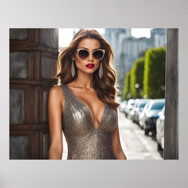 Beautiful fashion woman art poster (Front)