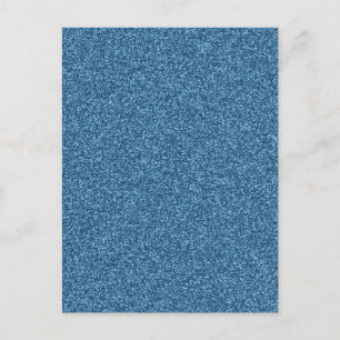 Beautiful fashionable girly blue glitter effect postcard