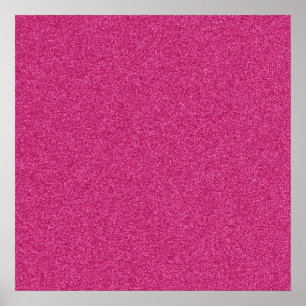 Beautiful fashionable girly hot pink glitter poster