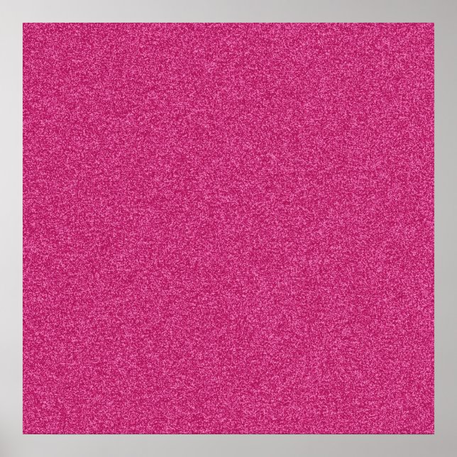 Beautiful fashionable girly hot pink glitter poster (Front)