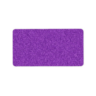 Beautiful fashionable girly purple glitter effect label