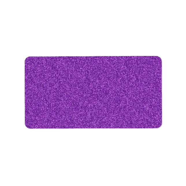 Beautiful fashionable girly purple glitter effect label (Front)
